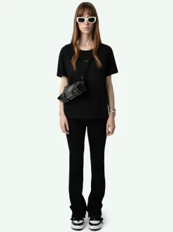 Store Zadig & Voltaire Marta Diamante Wings T-shirt Black