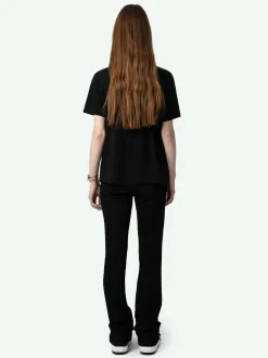Store Zadig & Voltaire Marta Diamante Wings T-shirt Black
