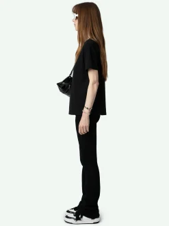 Store Zadig & Voltaire Marta Diamante Wings T-shirt Black