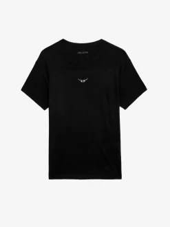 Store Zadig & Voltaire Marta Diamante Wings T-shirt Black