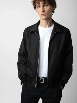 Shop Zadig & Voltaire Mate Leather Jacket Black
