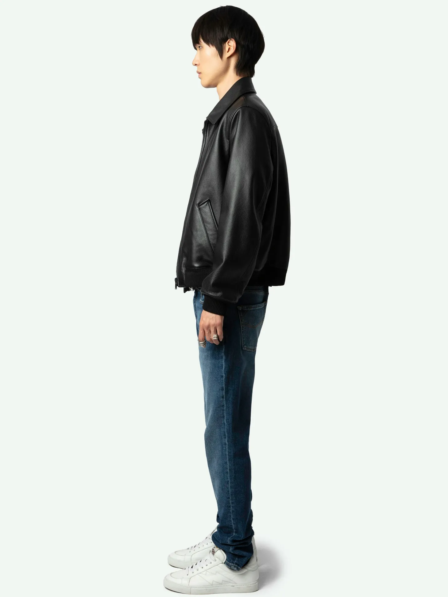 Cheap Zadig & Voltaire Mate Leather JacketNEW Black