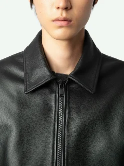 Cheap Zadig & Voltaire Mate Leather JacketNEW Black