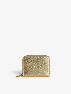 Hot Zadig & Voltaire Mini ZV Coin Purse Gold