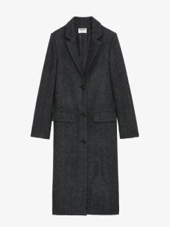 Shop Zadig & Voltaire Mio CoatNEW Anthracite