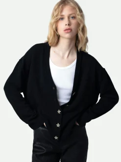 Outlet Zadig & Voltaire Mirka Jewelled Cashmere CardiganICONIC Black
