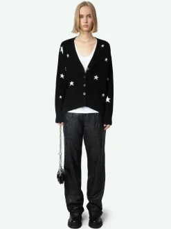 Discount Zadig & Voltaire Mirka Stars Cashmere CardiganICONIC Black