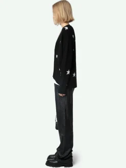Discount Zadig & Voltaire Mirka Stars Cashmere CardiganICONIC Black