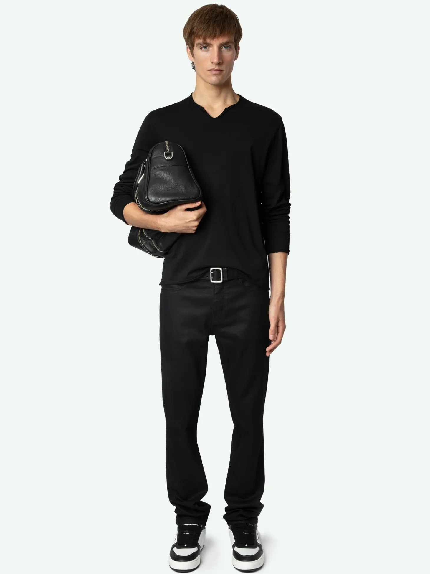 Hot Zadig & Voltaire Monasti Henley T-shirt Black