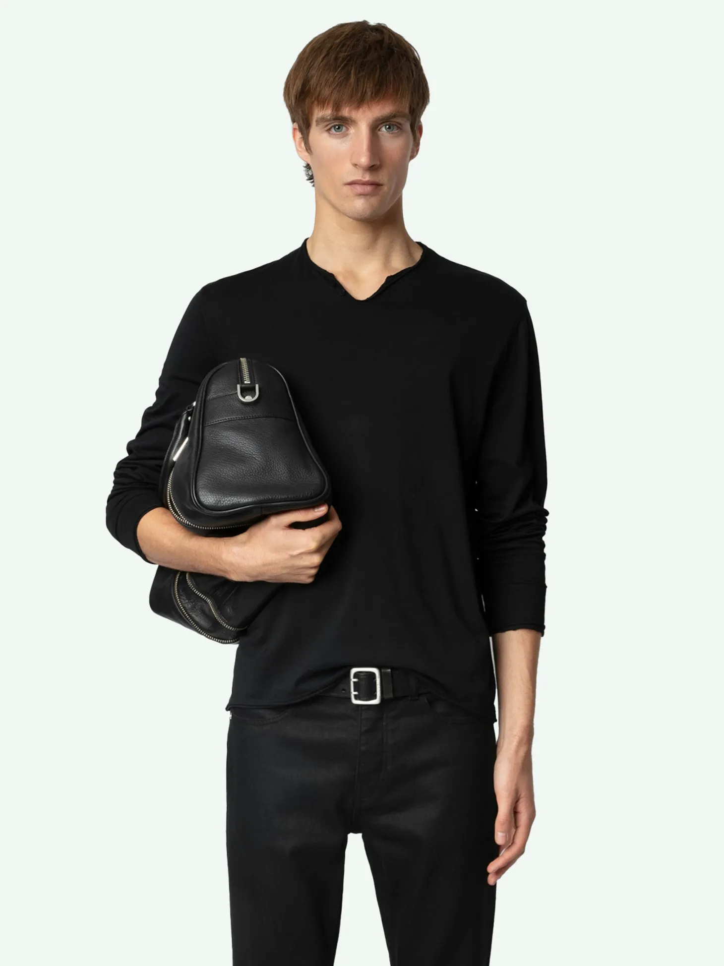 Hot Zadig & Voltaire Monasti Henley T-shirt Black