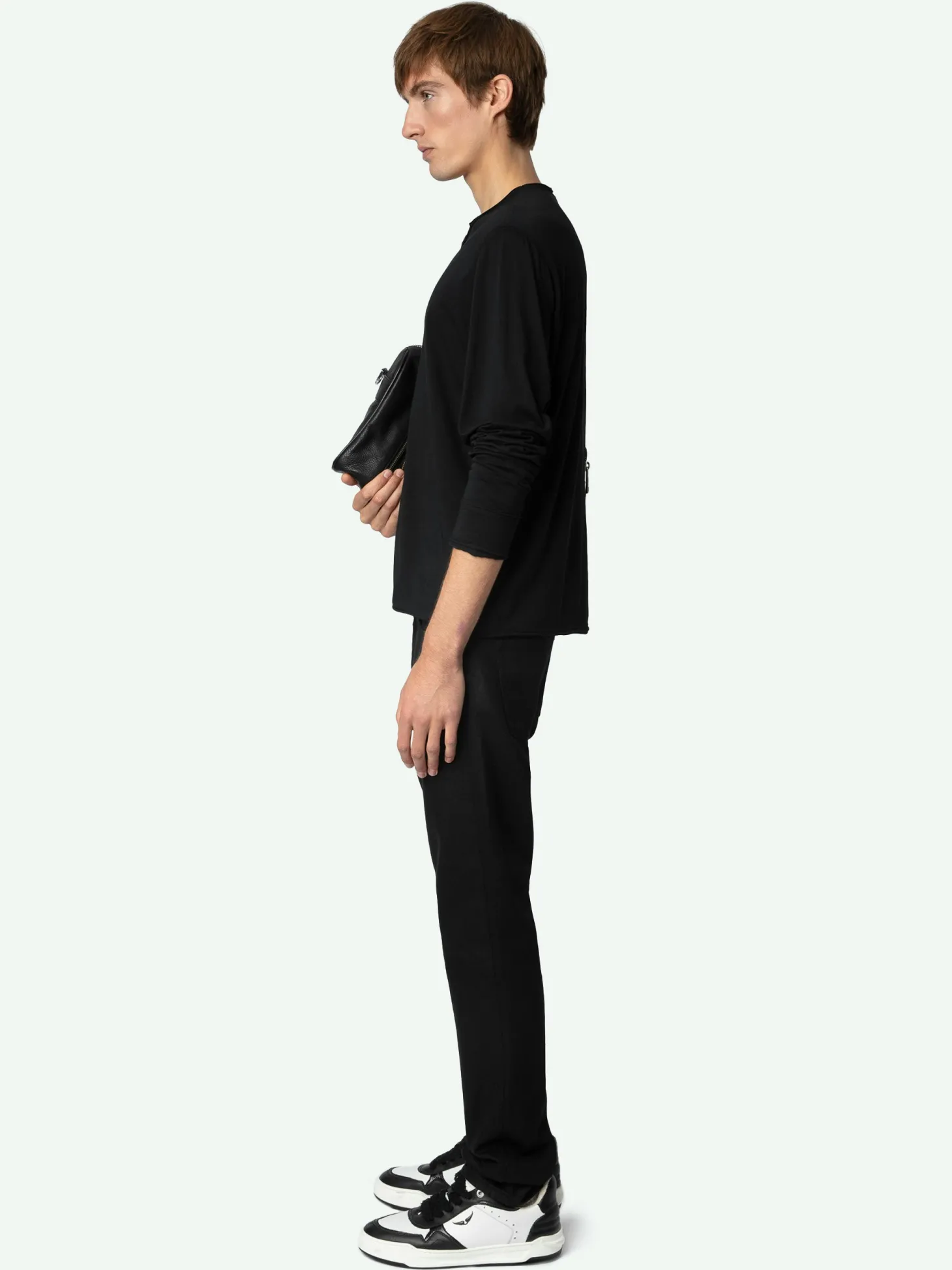 Hot Zadig & Voltaire Monasti Henley T-shirt Black