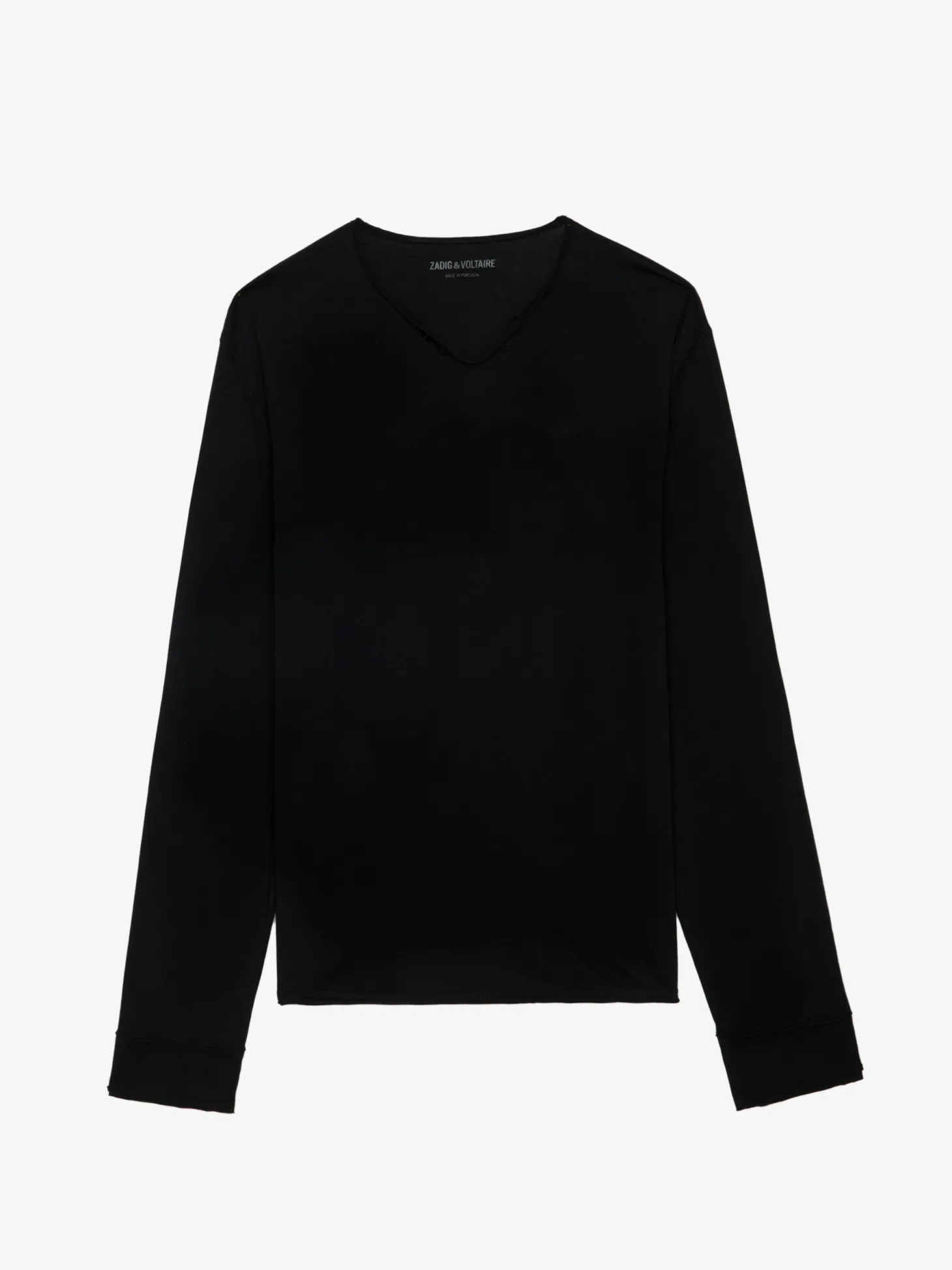 Hot Zadig & Voltaire Monasti Henley T-shirt Black