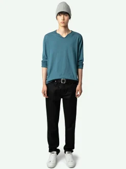 Sale Zadig & Voltaire Monastir Henley T-shirtNEW Steller