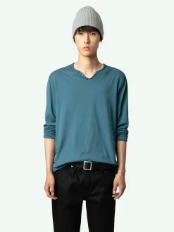 Sale Zadig & Voltaire Monastir Henley T-shirtNEW Steller