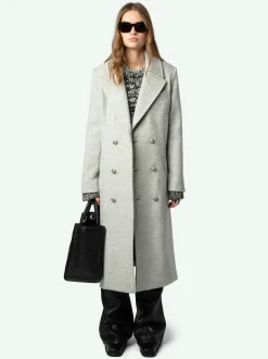 Cheap Zadig & Voltaire Mulan CoatNEW Grey