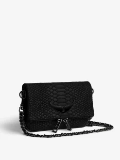 Online Zadig & Voltaire Nano Soft Savage Rock ClutchICONIC Black