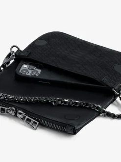 Online Zadig & Voltaire Nano Soft Savage Rock ClutchICONIC Black