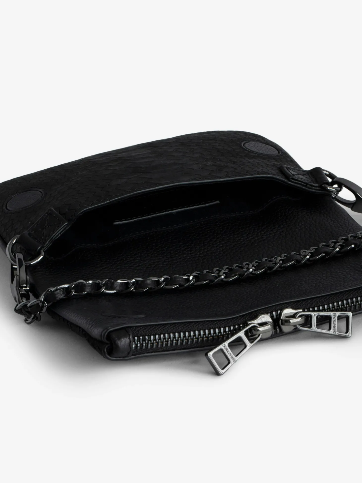 Online Zadig & Voltaire Nano Soft Savage Rock ClutchICONIC Black