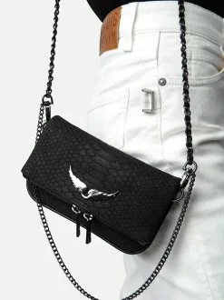 Online Zadig & Voltaire Nano Soft Savage Rock ClutchICONIC Black