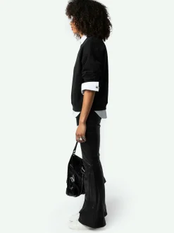 New Zadig & Voltaire Oscar Love Yourself Diamanté Sweatshirt Black