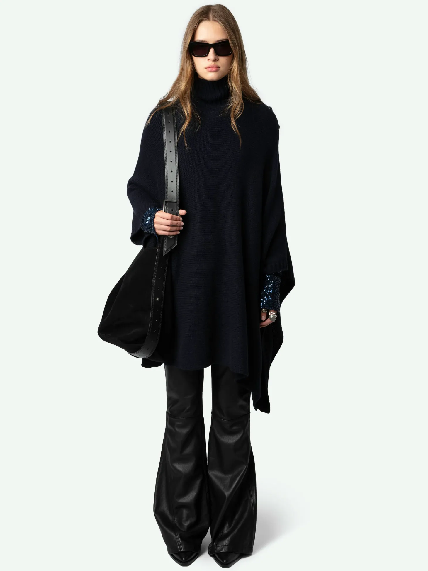 Sale Zadig & Voltaire Palma Cashmere PonchoNEW Encre