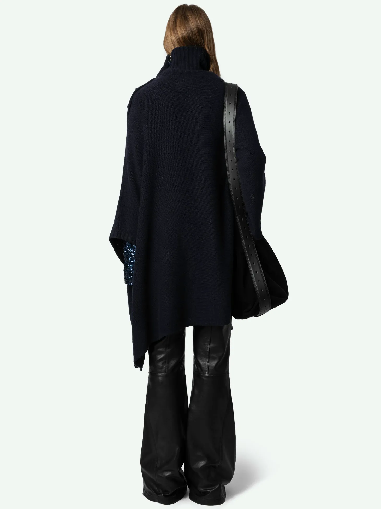 Sale Zadig & Voltaire Palma Cashmere PonchoNEW Encre