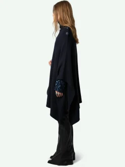 Sale Zadig & Voltaire Palma Cashmere PonchoNEW Encre