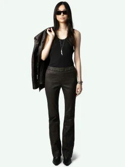 Online Zadig & Voltaire Pauline Crinkled Leather PantsNEW Land