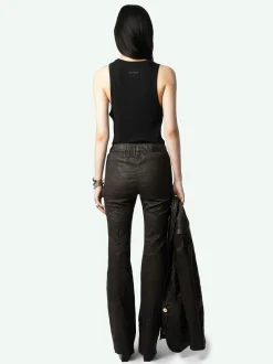 Online Zadig & Voltaire Pauline Crinkled Leather PantsNEW Land