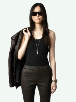 Online Zadig & Voltaire Pauline Crinkled Leather PantsNEW Land