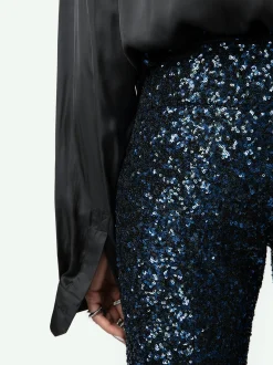 Flash Sale Zadig & Voltaire Prevy Sequin Pants Encre