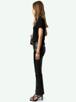 Best Zadig & Voltaire Push Leather Pants Black