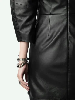 Shop Zadig & Voltaire Rean Leather DressNEW Black
