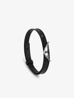Store Zadig & Voltaire Rock Leather BraceletNEW Black
