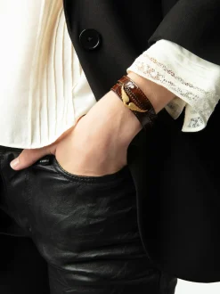 Clearance Zadig & Voltaire Rock Leather BraceletNEW Bonny