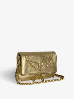 New Zadig & Voltaire Rock Nano Clutch Gold