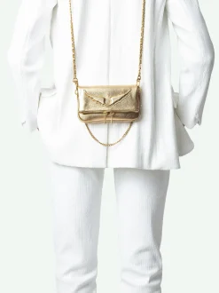 New Zadig & Voltaire Rock Nano Clutch Gold
