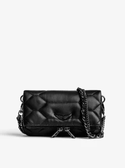 Discount Zadig & Voltaire Rock Nano Quilted Leather ClutchICONIC Black
