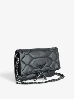 Discount Zadig & Voltaire Rock Nano Quilted Leather ClutchICONIC Black