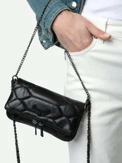 Discount Zadig & Voltaire Rock Nano Quilted Leather ClutchICONIC Black