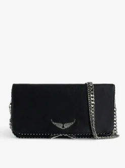 Fashion Zadig & Voltaire Rock Studs ClutchICONIC Black