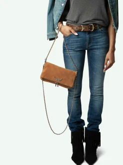Sale Zadig & Voltaire Rock Suede Clutch Heritage
