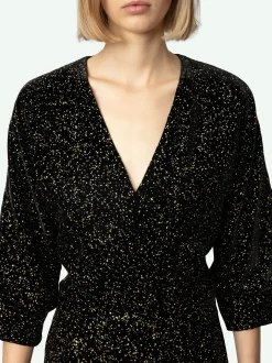Sale Zadig & Voltaire Rosli Velvet DressNEW Black