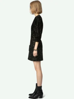 Sale Zadig & Voltaire Rosli Velvet DressNEW Black