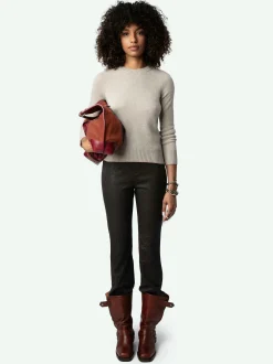 New Zadig & Voltaire Sourcy Cashmere Sweater Latte