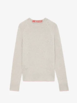 New Zadig & Voltaire Sourcy Cashmere Sweater Latte