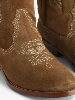 Hot Zadig & Voltaire Suede Tex BootsNEW Cognac