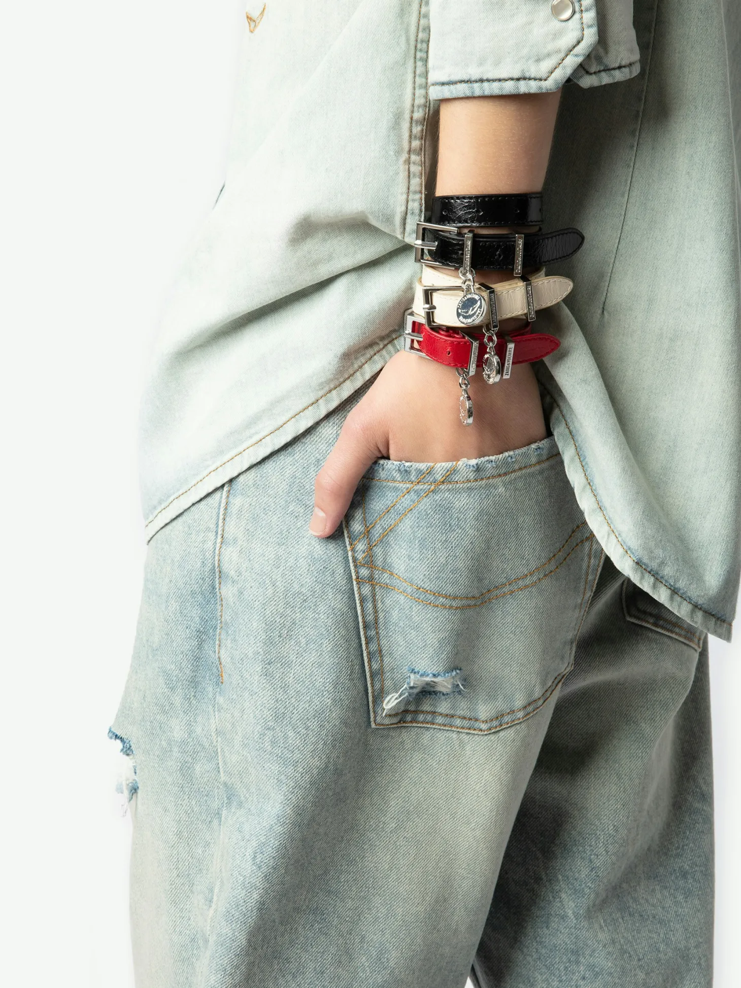 New Zadig & Voltaire Sunny Leather BraceletNEW Power