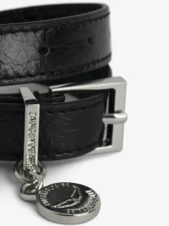 Sale Zadig & Voltaire Sunny Leather BraceletNEW Black