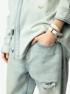Store Zadig & Voltaire Sunny Leather BraceletNEW Flash